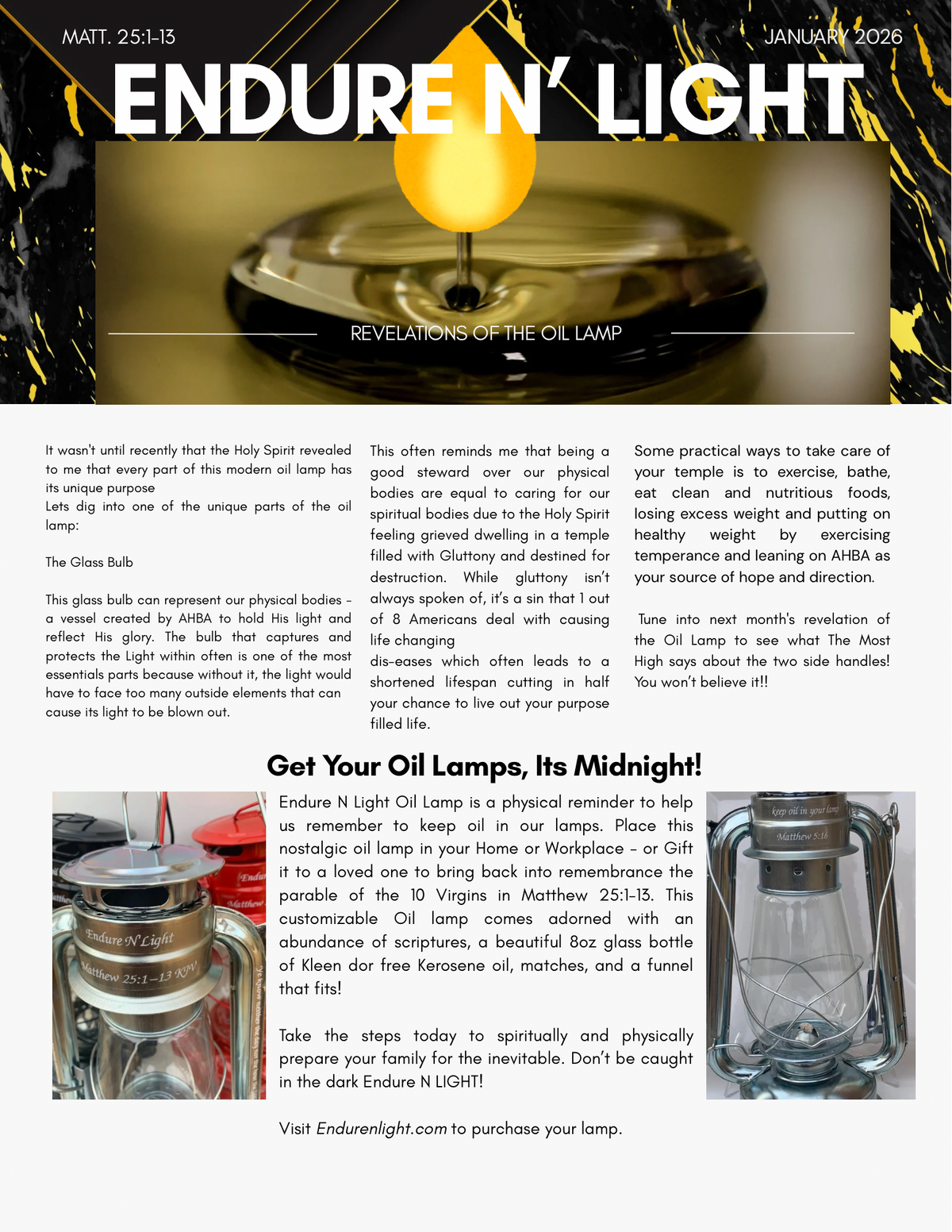 Revelations of the Oil Lamp _ Cover Issue Jan 2026