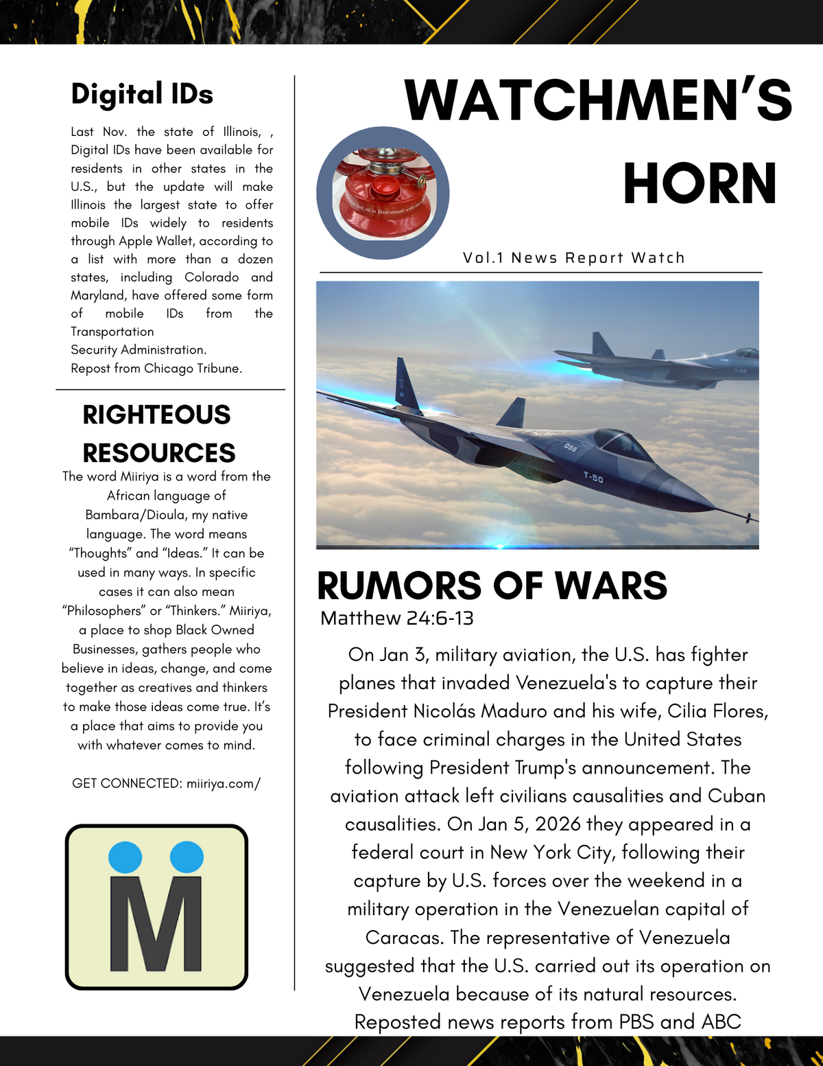 The Watchmen's Horn. Issue 1 Jan 2026